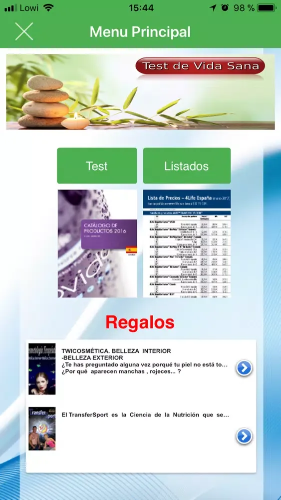Test Vida Sana Screenshots