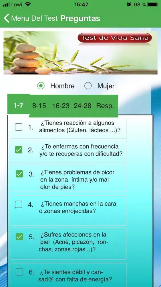 Test Vida Sana Screenshots