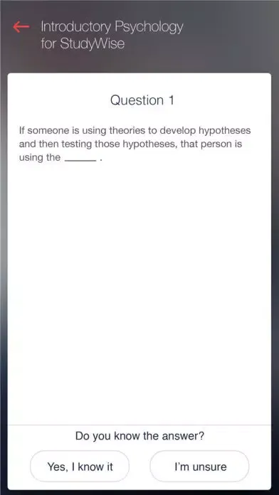 StudyWise Intro. Psychology Screenshots