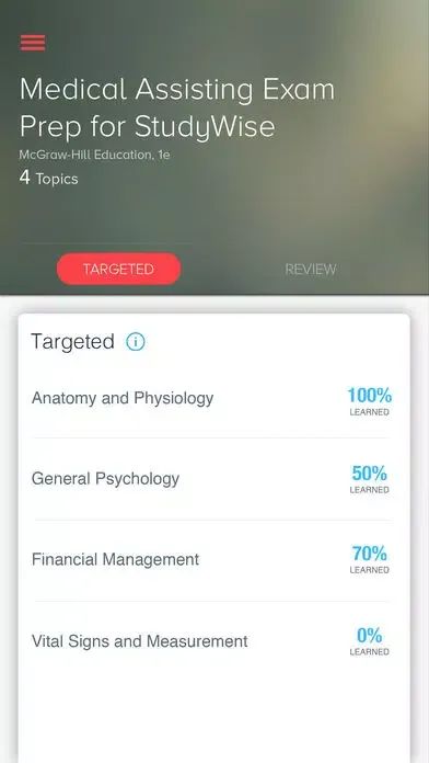 StudyWise Med Asst Cert Review Screenshots