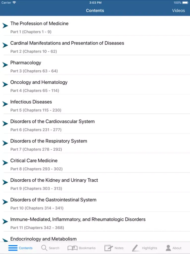 Harrison’s Internal Med. 20/E iPad  Screenshots