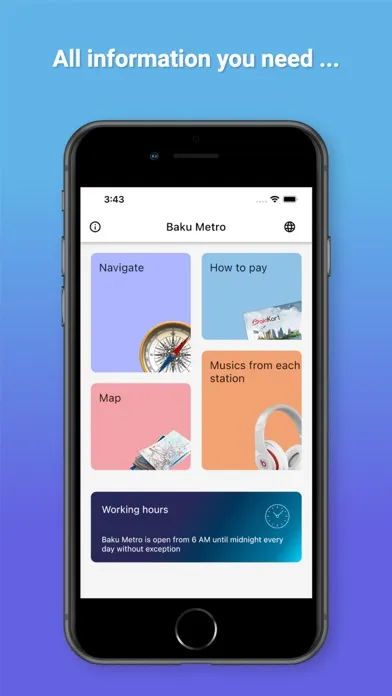 Baku Metro Navigator Ekran Görüntüleri