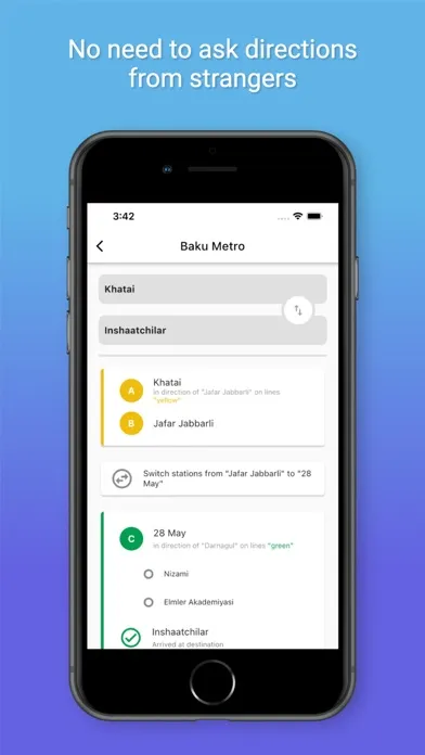 Baku Metro Navigator Ekran Görüntüleri