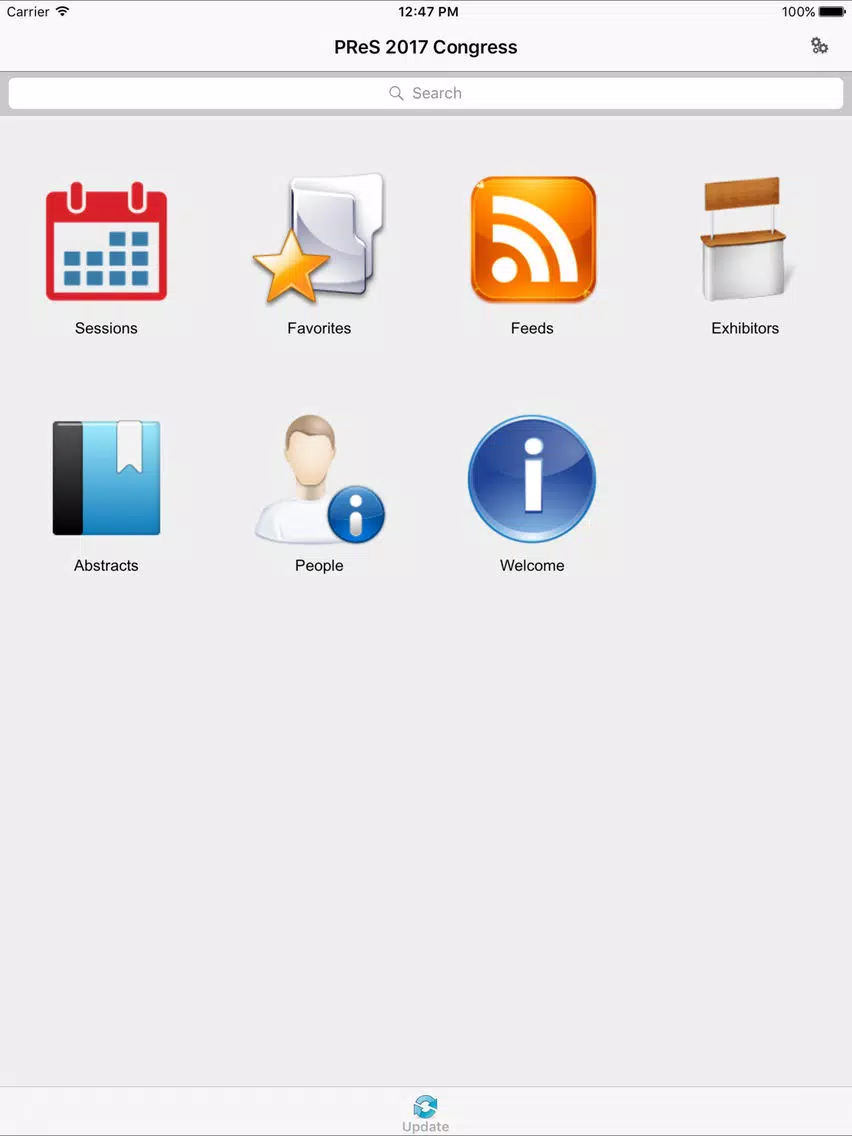 Ảnh chụp màn hình của PReS 2017 iPad 