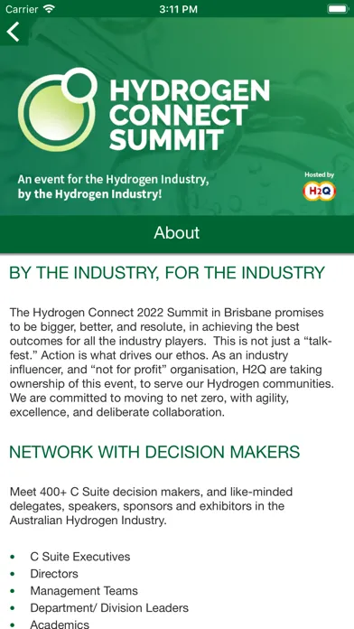 Zrzuty ekranu Hydrogen Connect Summit