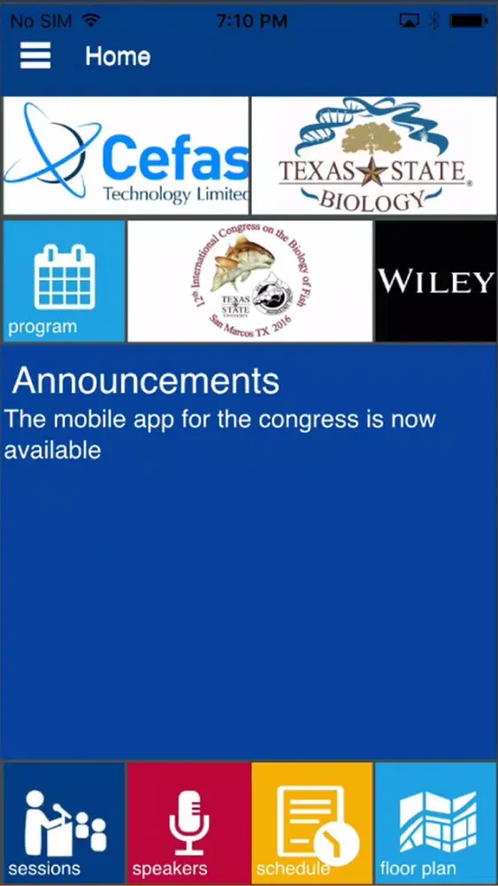12th International Congress on the Biology of Fish Screenshots