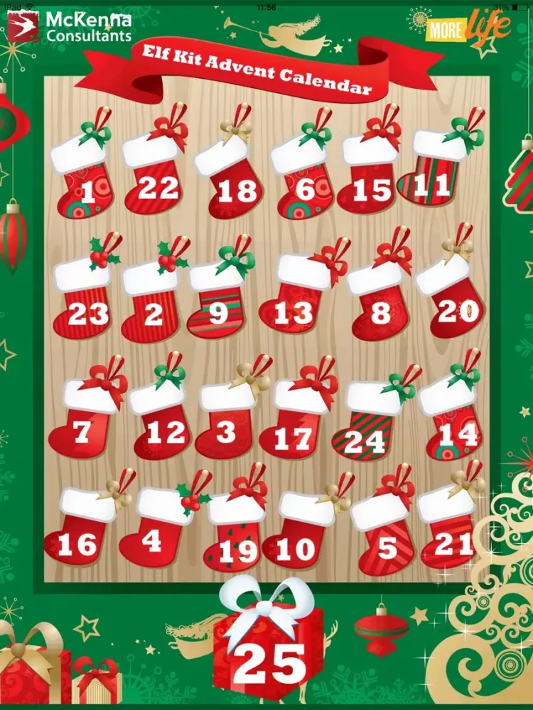 ElfKit Festive Fitness Advent Calendar 2015 iPad  Screenshots