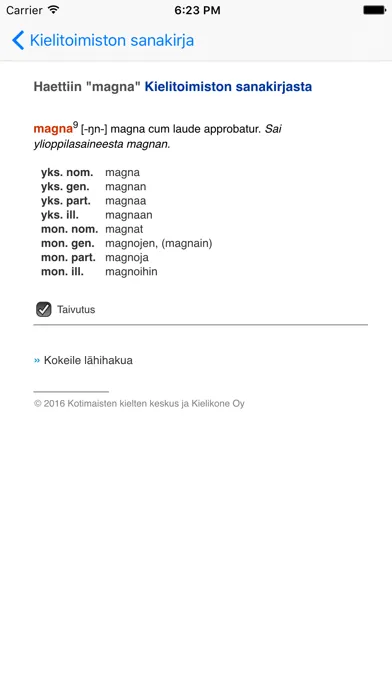 صور Kielitoimiston sanakirja