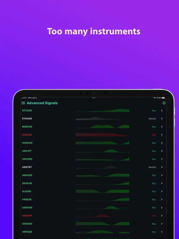 Capturas de pantalla de Advanced Signal iPad 