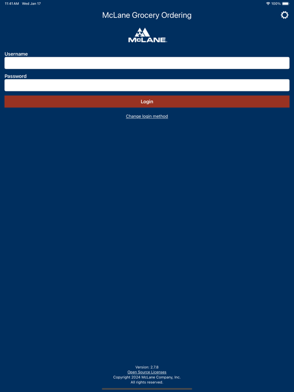 ภาพหน้าจอของ McLane Grocery Ordering iPad 