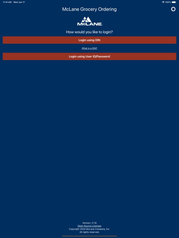 ภาพหน้าจอของ McLane Grocery Ordering iPad 