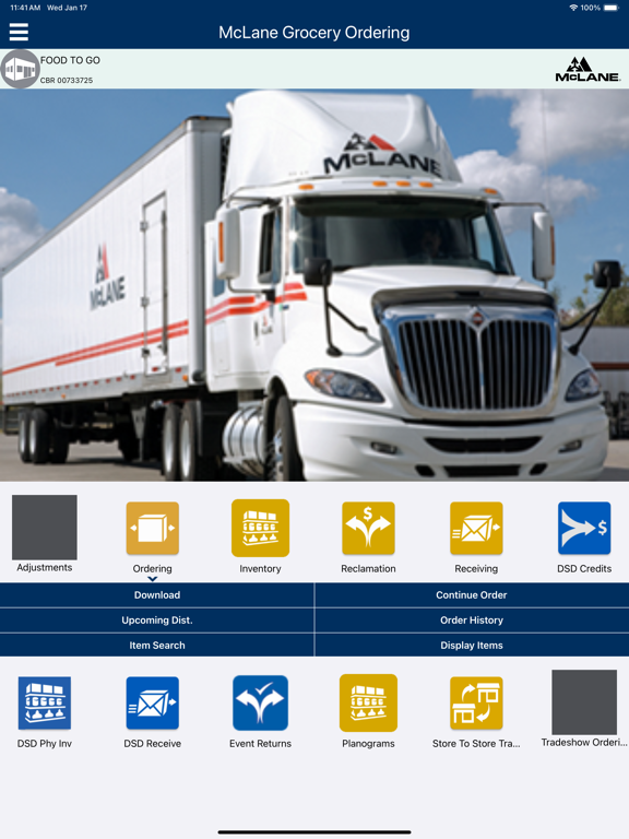 ภาพหน้าจอของ McLane Grocery Ordering iPad 