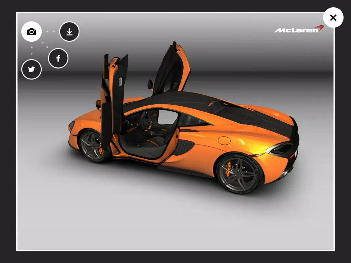 Captures d'écran de McLaren 570S iPad 