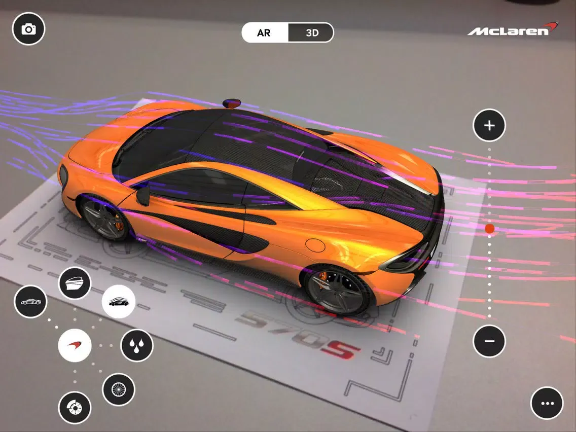 Captures d'écran de McLaren 570S iPad 