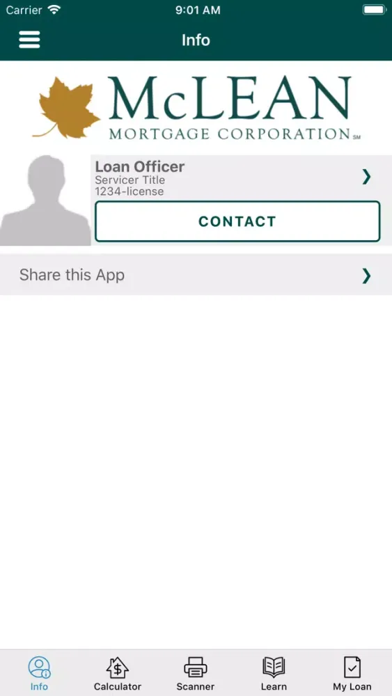 Capturas de tela do Mclean Mortgage Mobile App