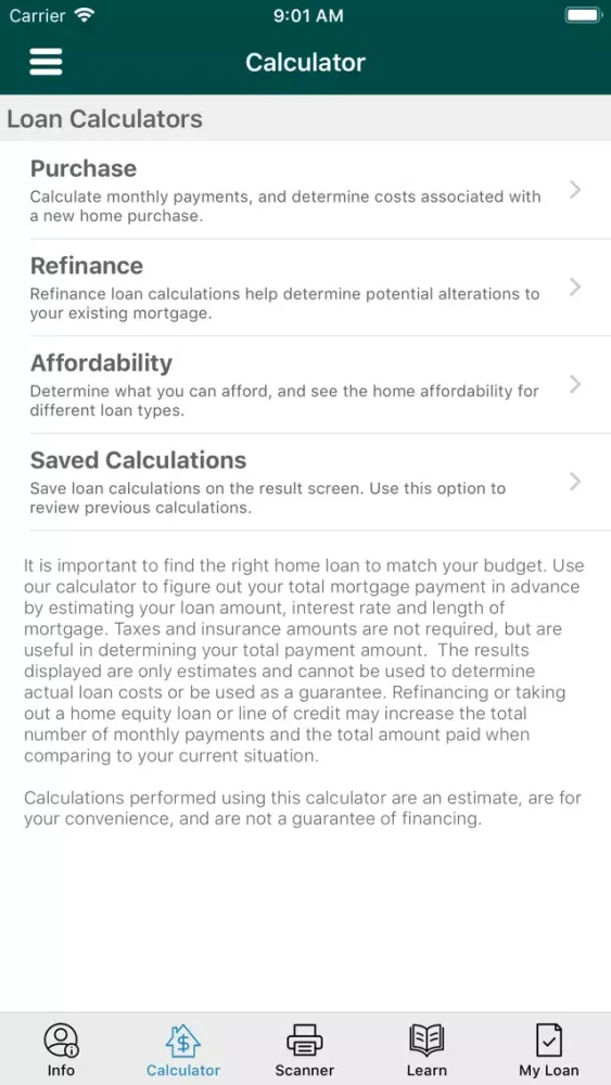 Capturas de tela do Mclean Mortgage Mobile App