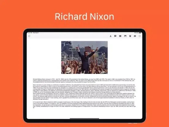 Richard Nixon iPad 应用截图