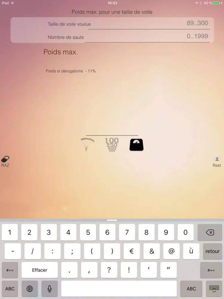 Zrzuty ekranu Calcul DT48 (ex DT46 basé sur FFP) iPad 
