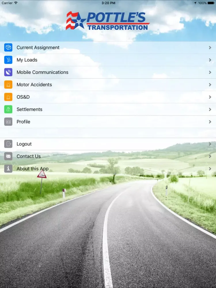 Pottle’s Transportation Mobile iPad 應用截圖