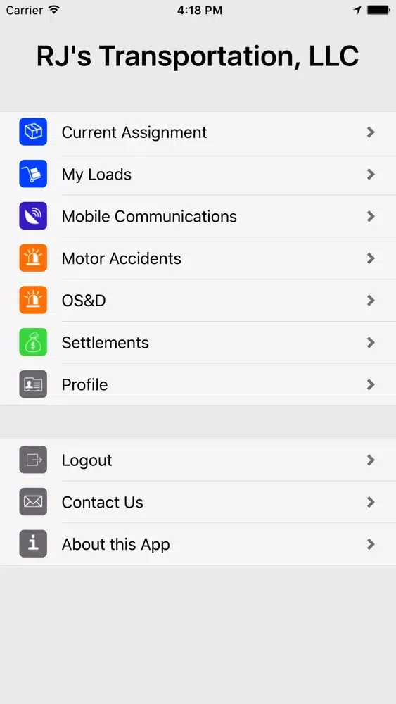 RJ's Transportation, LLC स्क्रीनशॉट