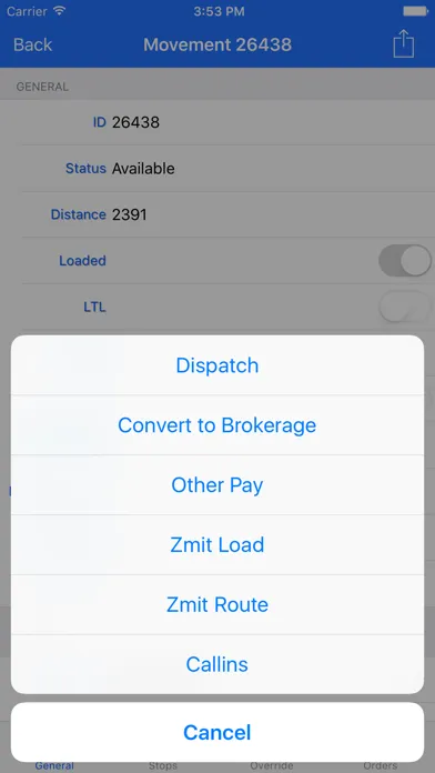 Zrzuty ekranu Swift Logistics Anywhere