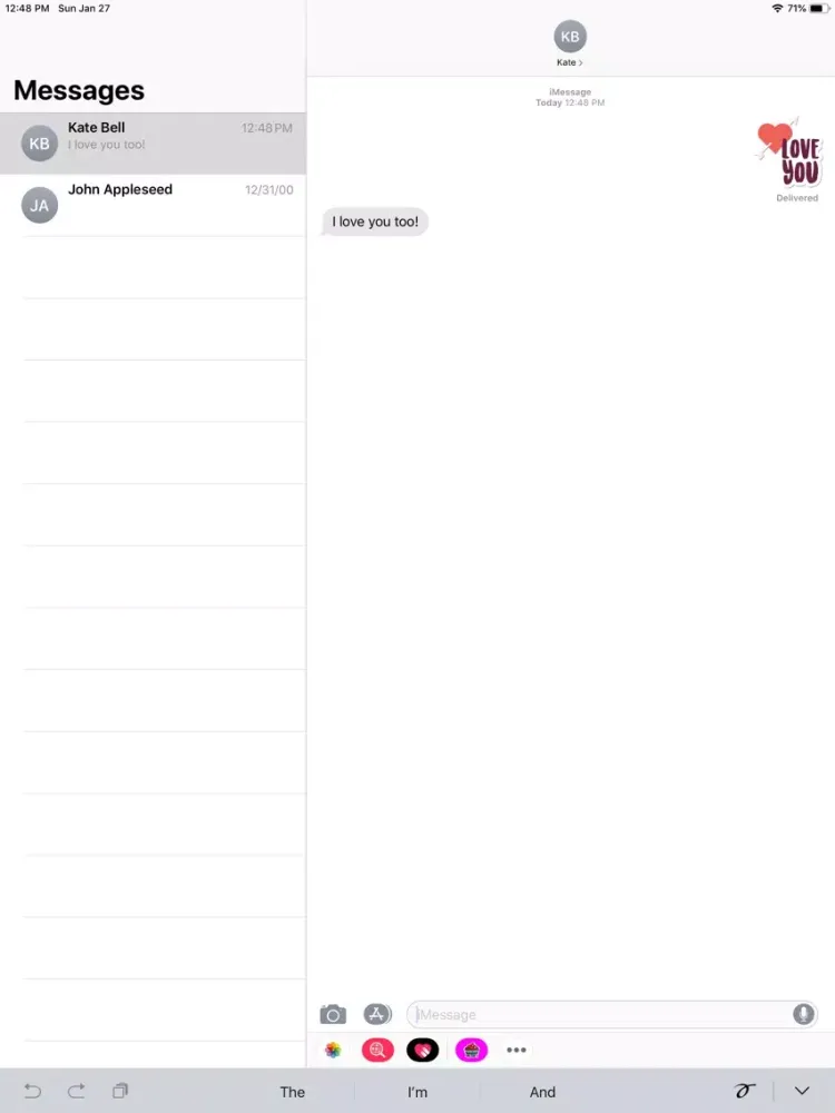 Sweet Heart Stickers Pack iPad 应用截图