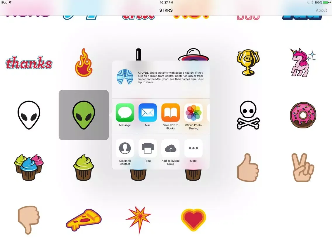 Скриншоты STKRS iPad 