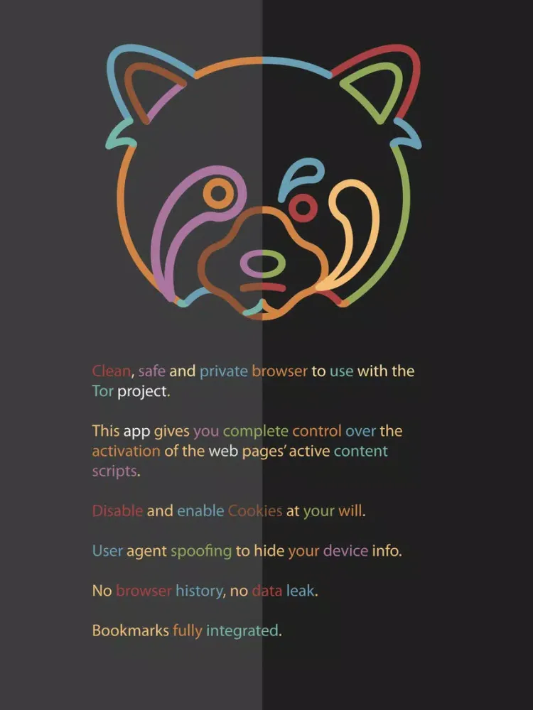 Ảnh chụp màn hình của Raccoon - Anonymous Client for Onion Tor Browser iPad 