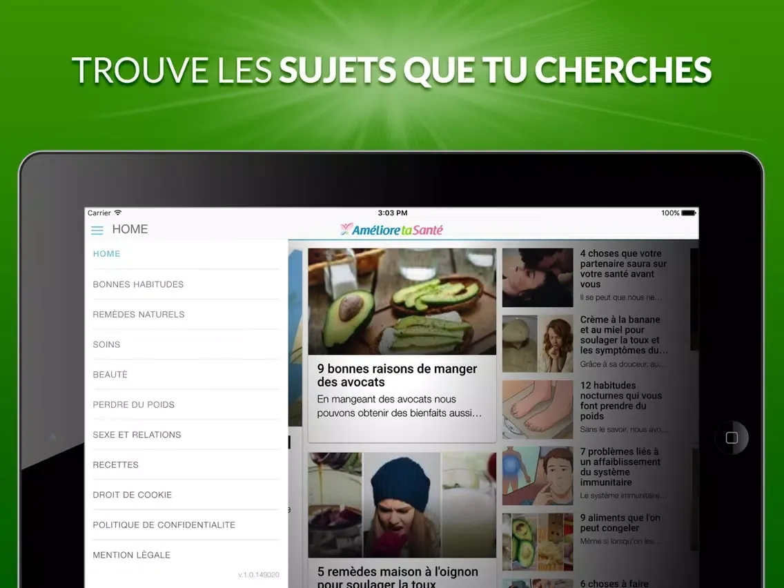 Améliore ta santé - Bonnes habitudes iPad  स्क्रीनशॉट