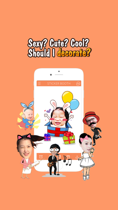 StickerBooth for SNS-My sticker made from my own picture應用截圖