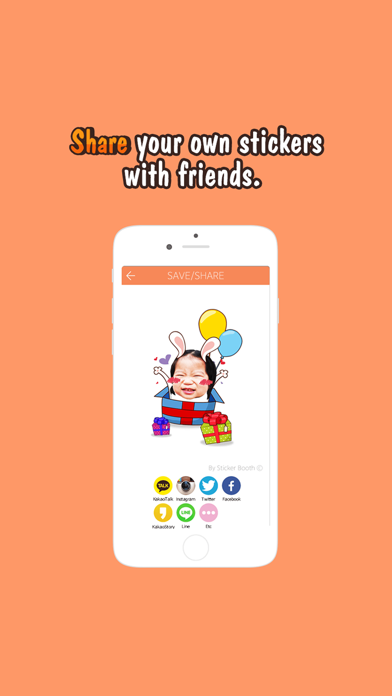 StickerBooth for SNS-My sticker made from my own picture應用截圖