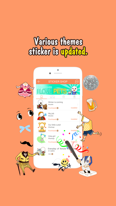 StickerBooth for SNS-My sticker made from my own picture應用截圖