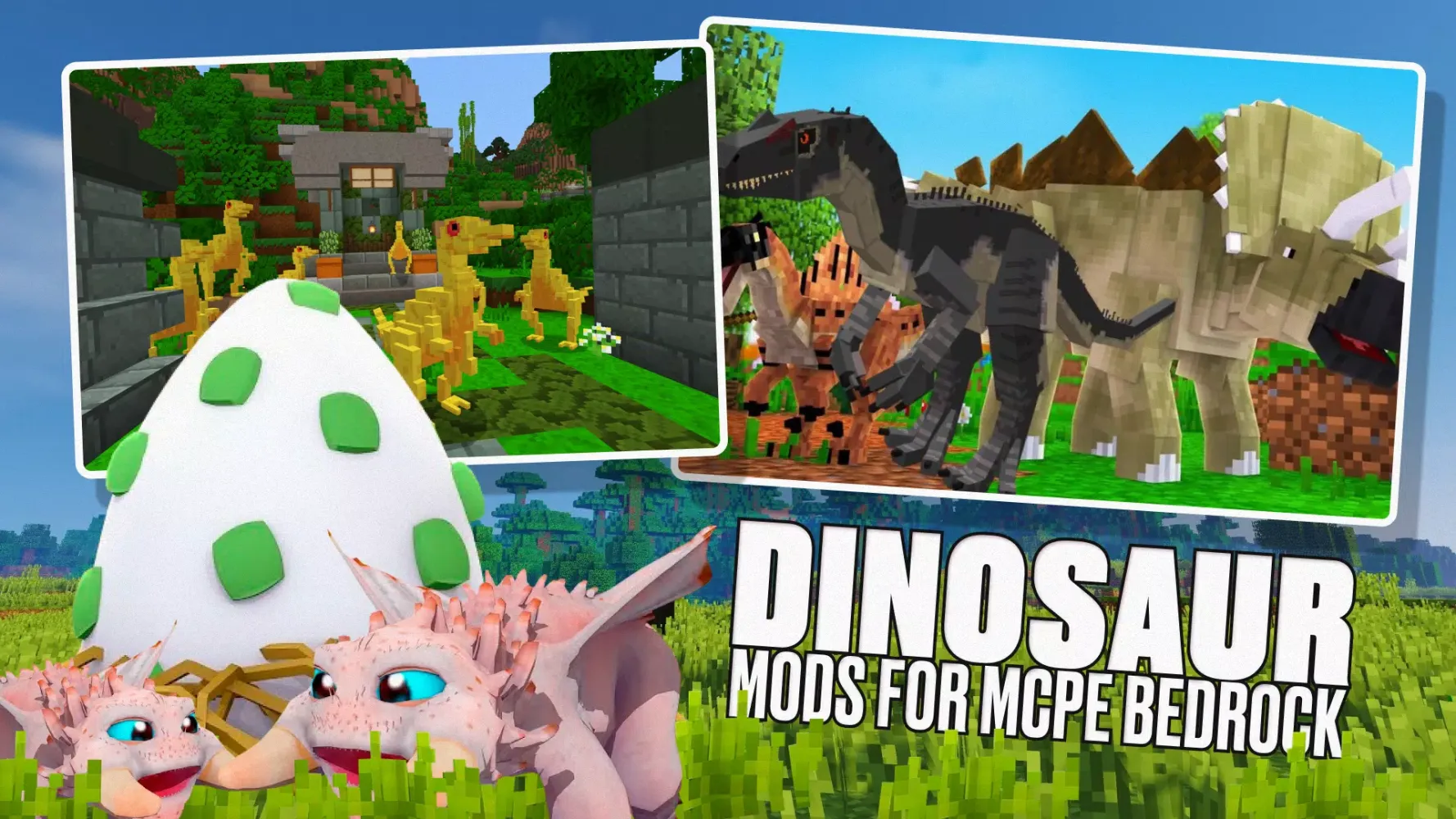 Tangkapan layar Dinosaur Jurassic Mincraft Mod