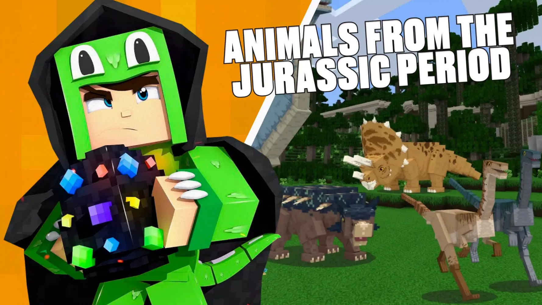Tangkapan layar Dinosaur Jurassic Mincraft Mod