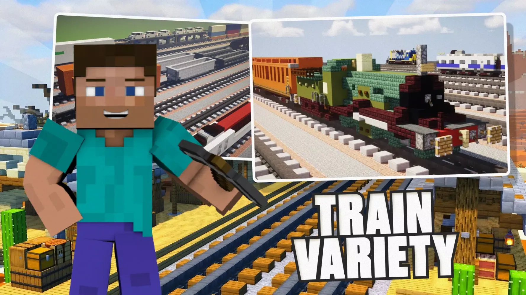 تصاویر Real Train Mod Minecraft PE
