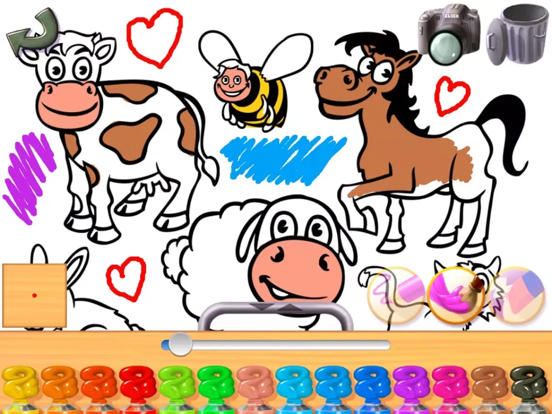 Animal Puzzle & Coloring Book for Toddlers iPad  스크린샷