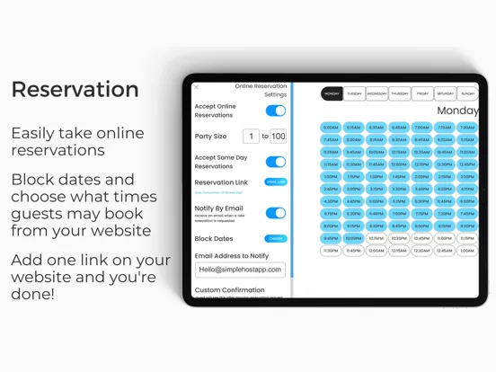 Tangkapan skrin Simple Host iPad 