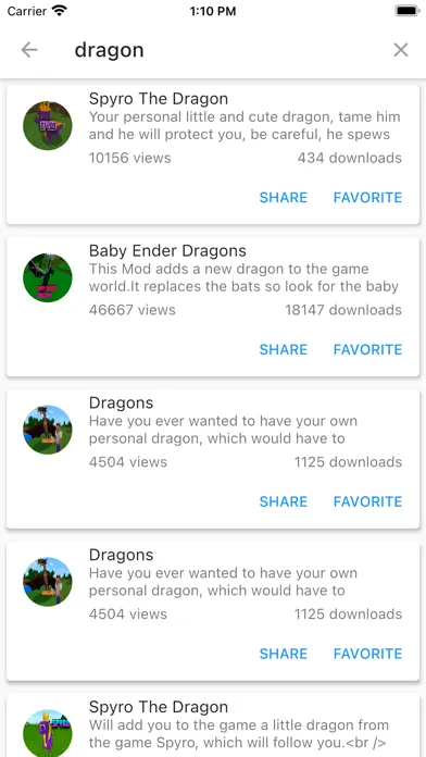 Capturas de tela do Dragon Mods for MC PE