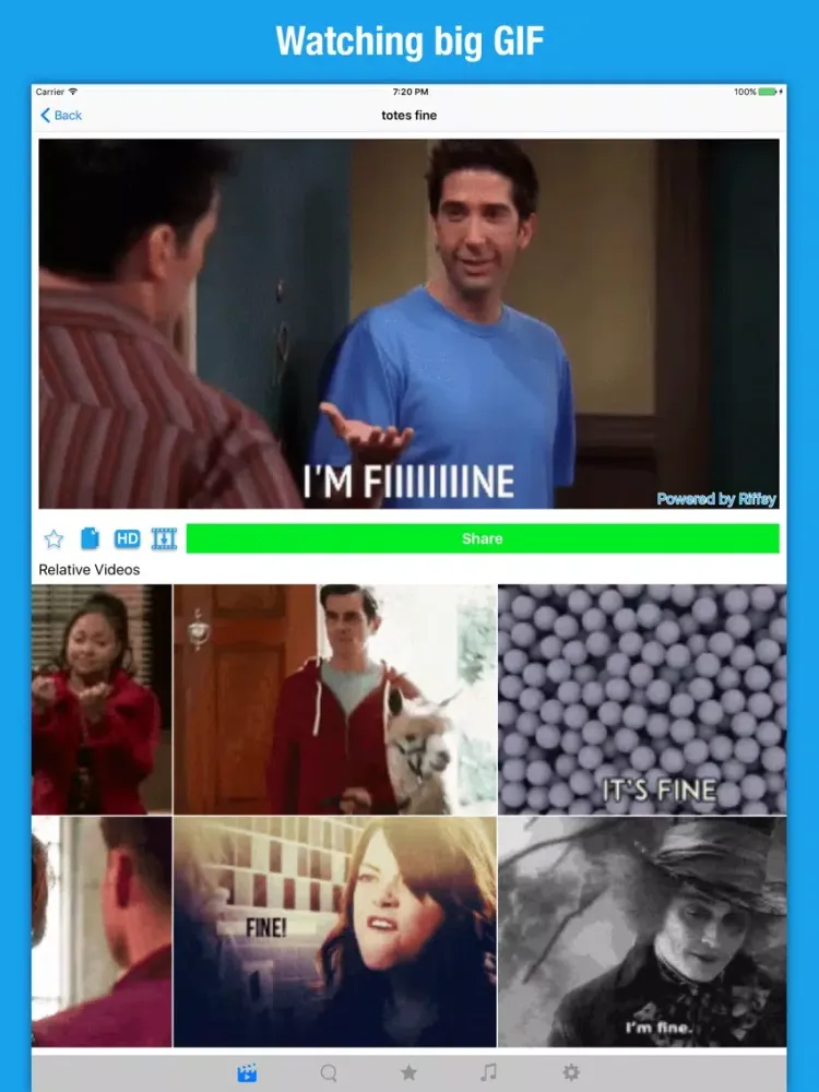 Capturas de pantalla de SpotGIF iPad 