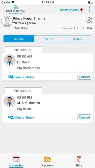 mCURA:Shriram Clinic سکرین شاٹس
