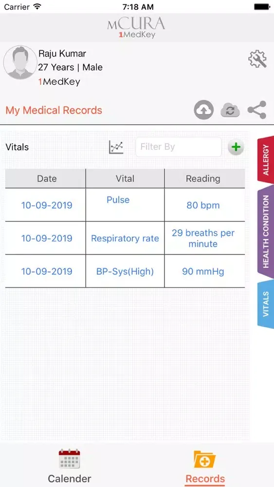 mCURA: 1MedKey Screenshots