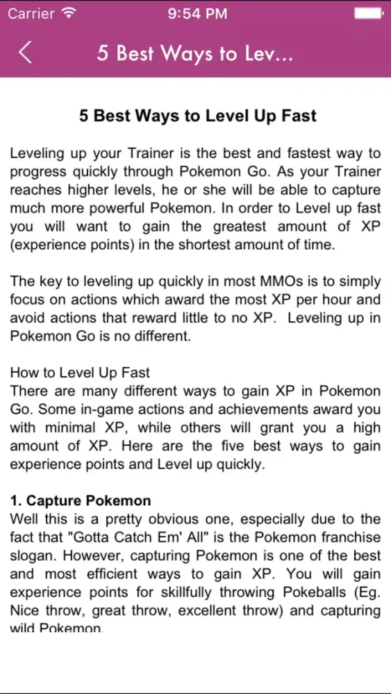 Guid For Pokémon GO : How to Catch, how to play & Cheat for Pokemon Go for Sharing on Social Media App Screenshots