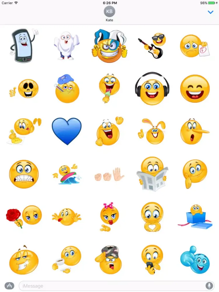 Emoji Sticker Pack For iMessage iPad  Ekran Görüntüleri
