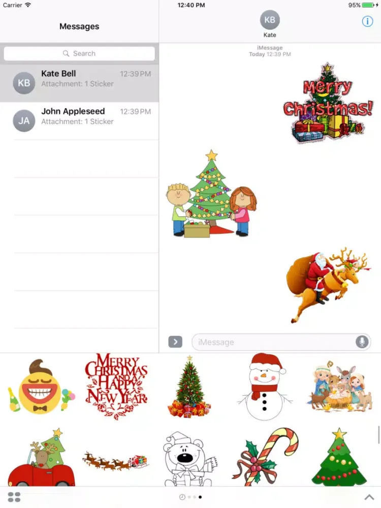 Capturas de pantalla de Fun Christmas Stickers ! iPad 