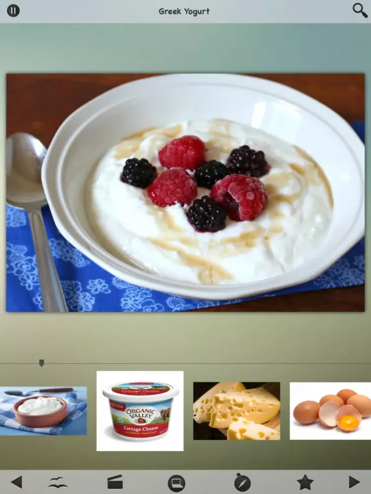 Tangkapan layar High-Protein Foods Guide iPad 
