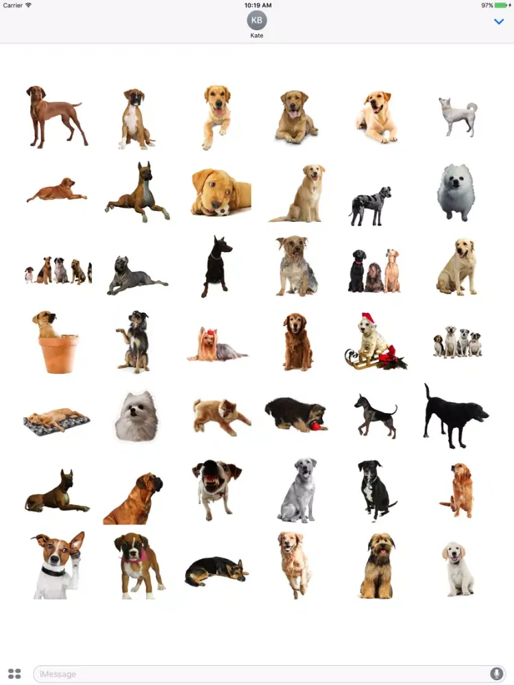 Dogs Stickers for iMessage iPad  스크린샷