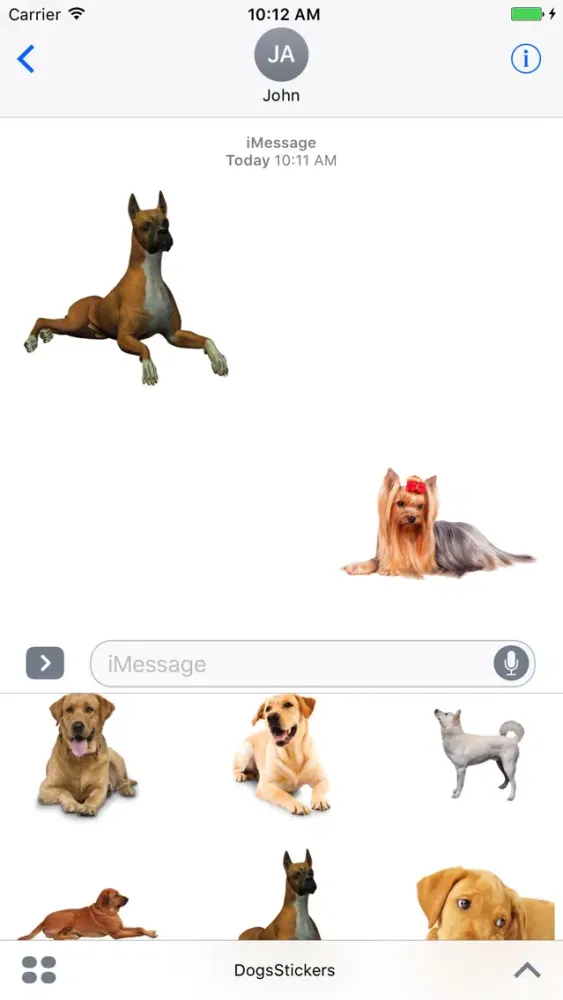 Dogs Stickers for iMessage 스크린샷