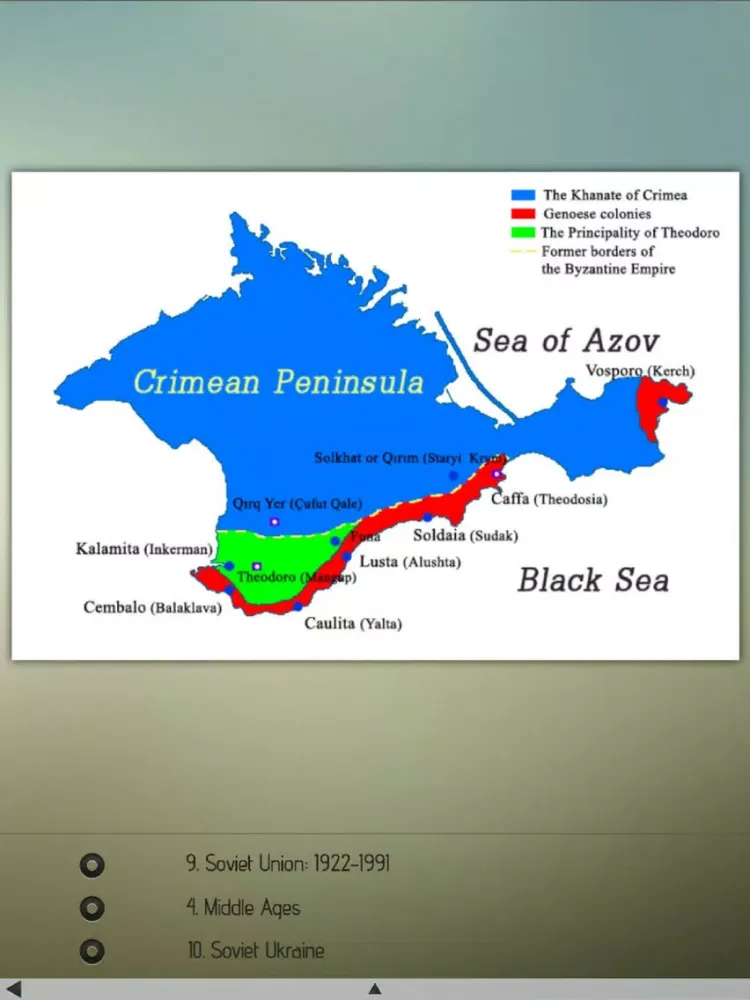 Ảnh chụp màn hình của History of Crimea iPad 