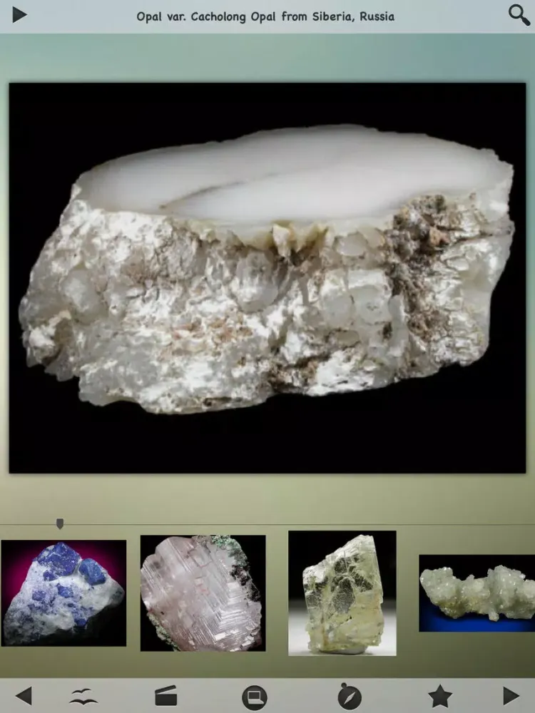 Ảnh chụp màn hình của Rocks & Minerals iPad 