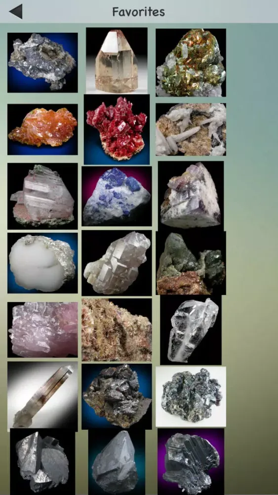 Ảnh chụp màn hình của Rocks & Minerals